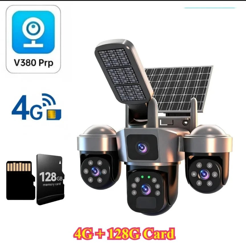 SolarGuard 360™ Pro Triple-Lens Security Camera