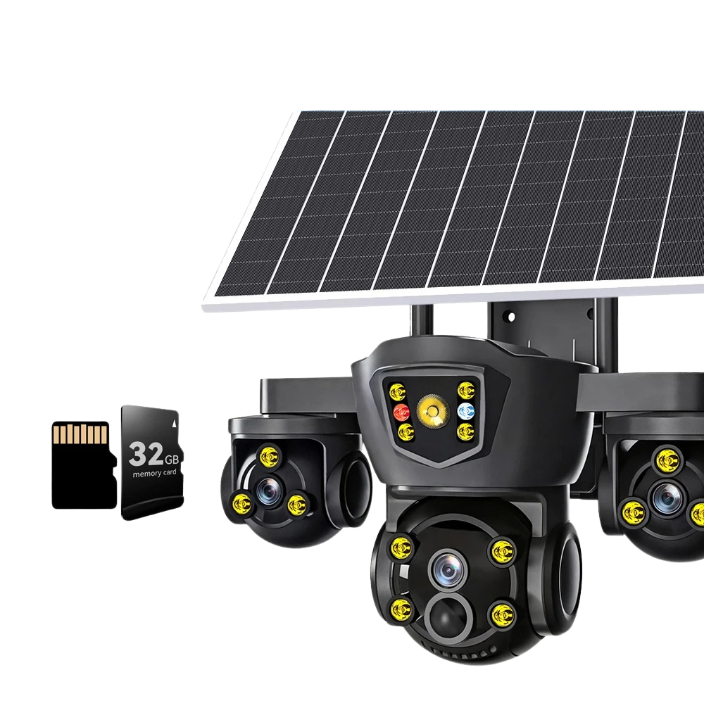 SolarGuard 360™ Pro Triple-Lens Security Camera