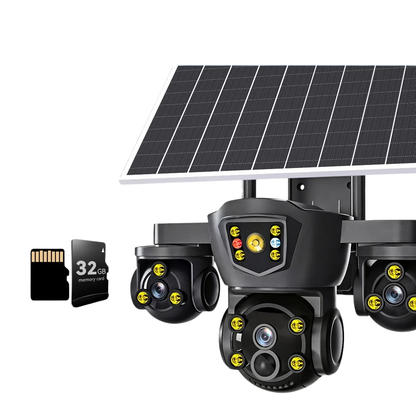 SolarGuard 360™ Pro Triple-Lens Security Camera