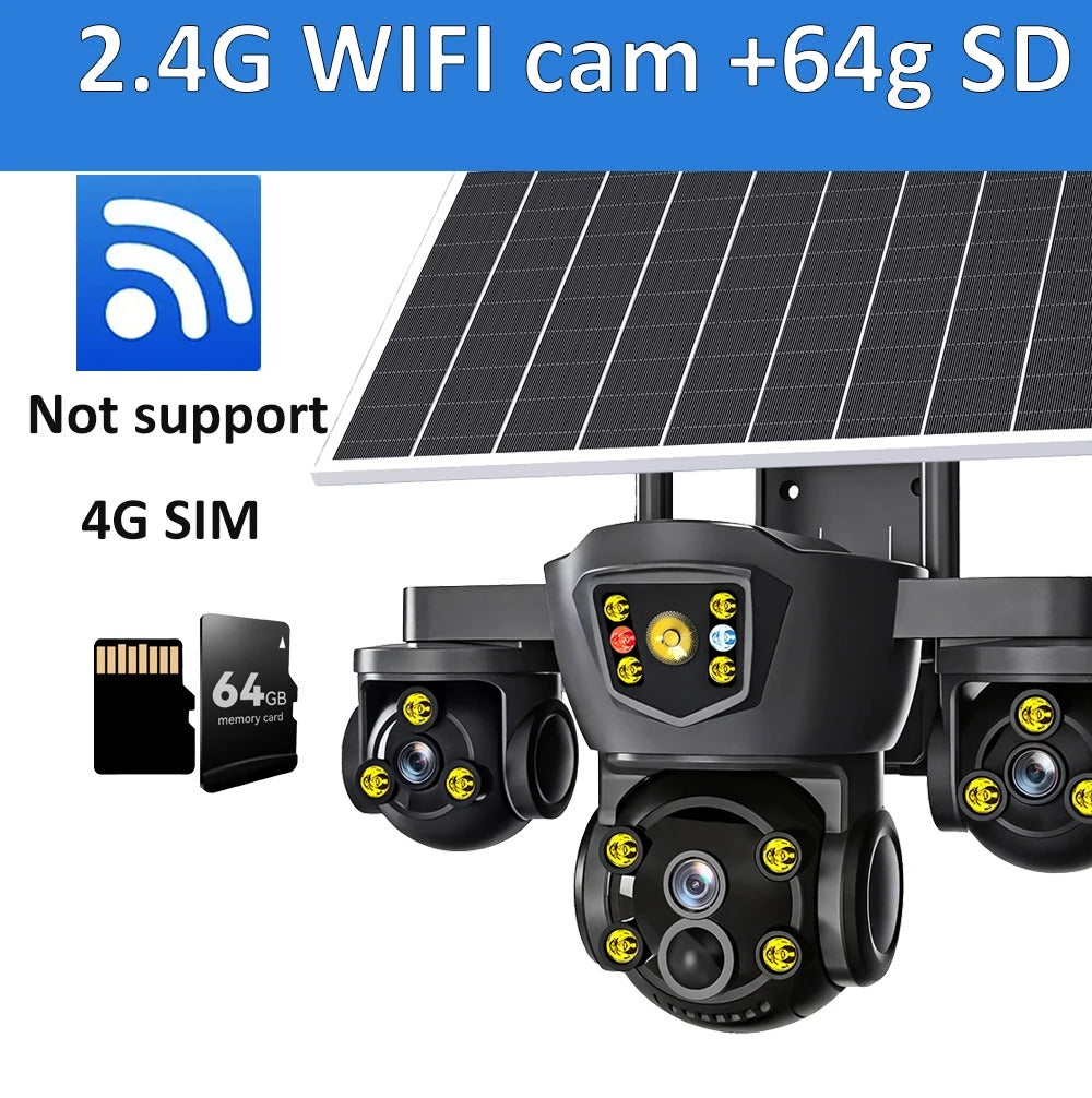 SolarGuard 360™ Pro Triple-Lens Security Camera