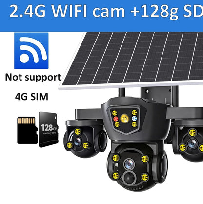 SolarGuard 360™ Pro Triple-Lens Security Camera