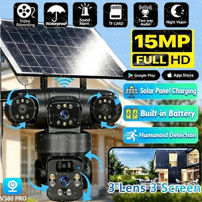 TriGuard SolarVision 8K AI Security Camera