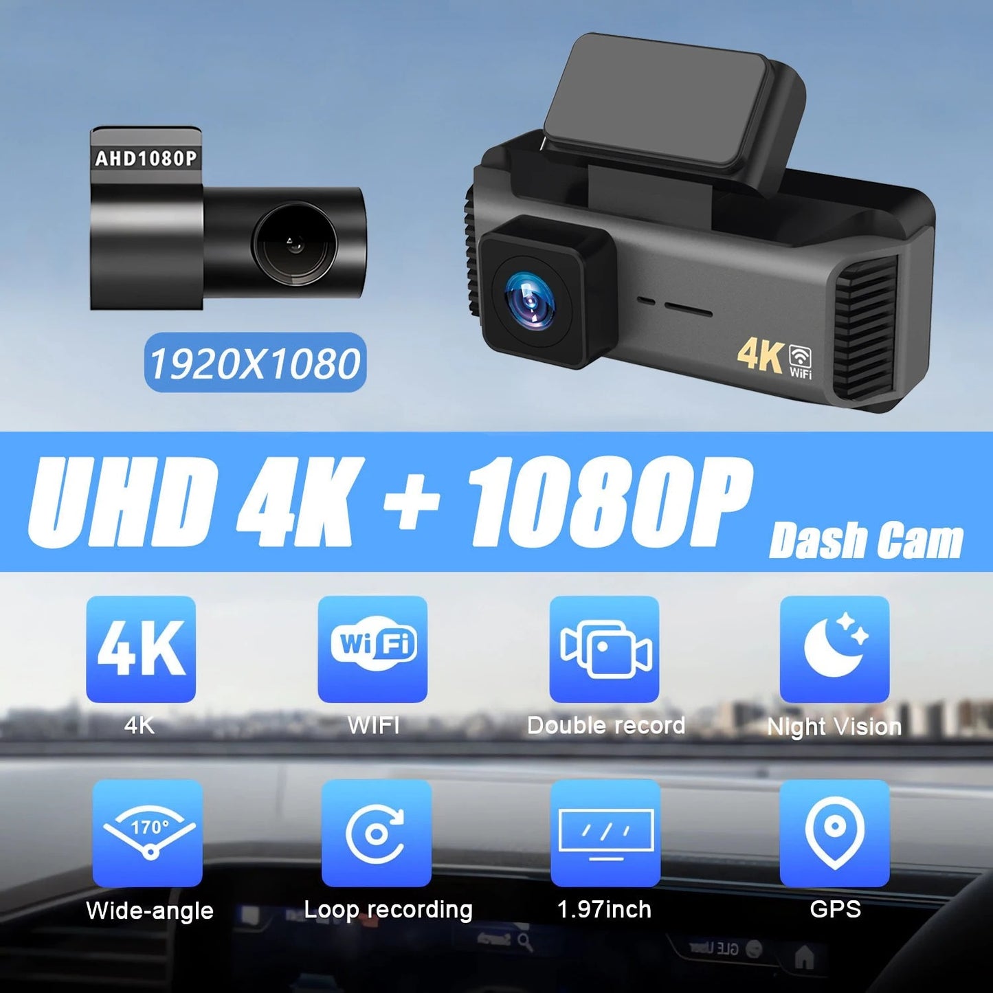 DriveGuard Ultra 4K Smart Dash Cam