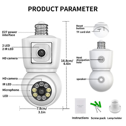 LumiGuard DuoView™ Smart Bulb Camera