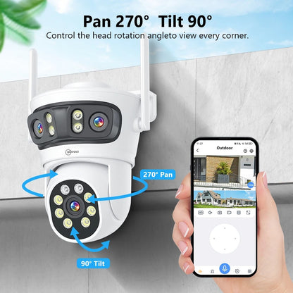 Movols TriGuard AI 6MP 3-Lens Smart PTZ Security System