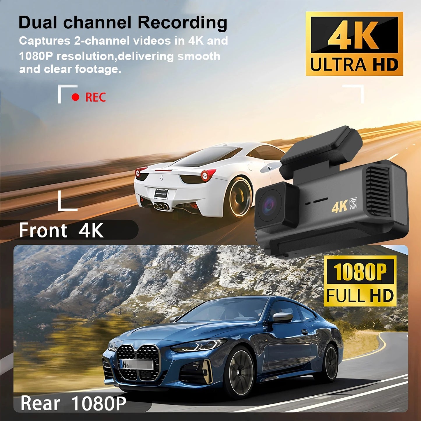DriveGuard Ultra 4K Smart Dash Cam