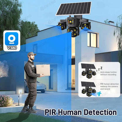 SolarGuard 360™ Pro Triple-Lens Security Camera