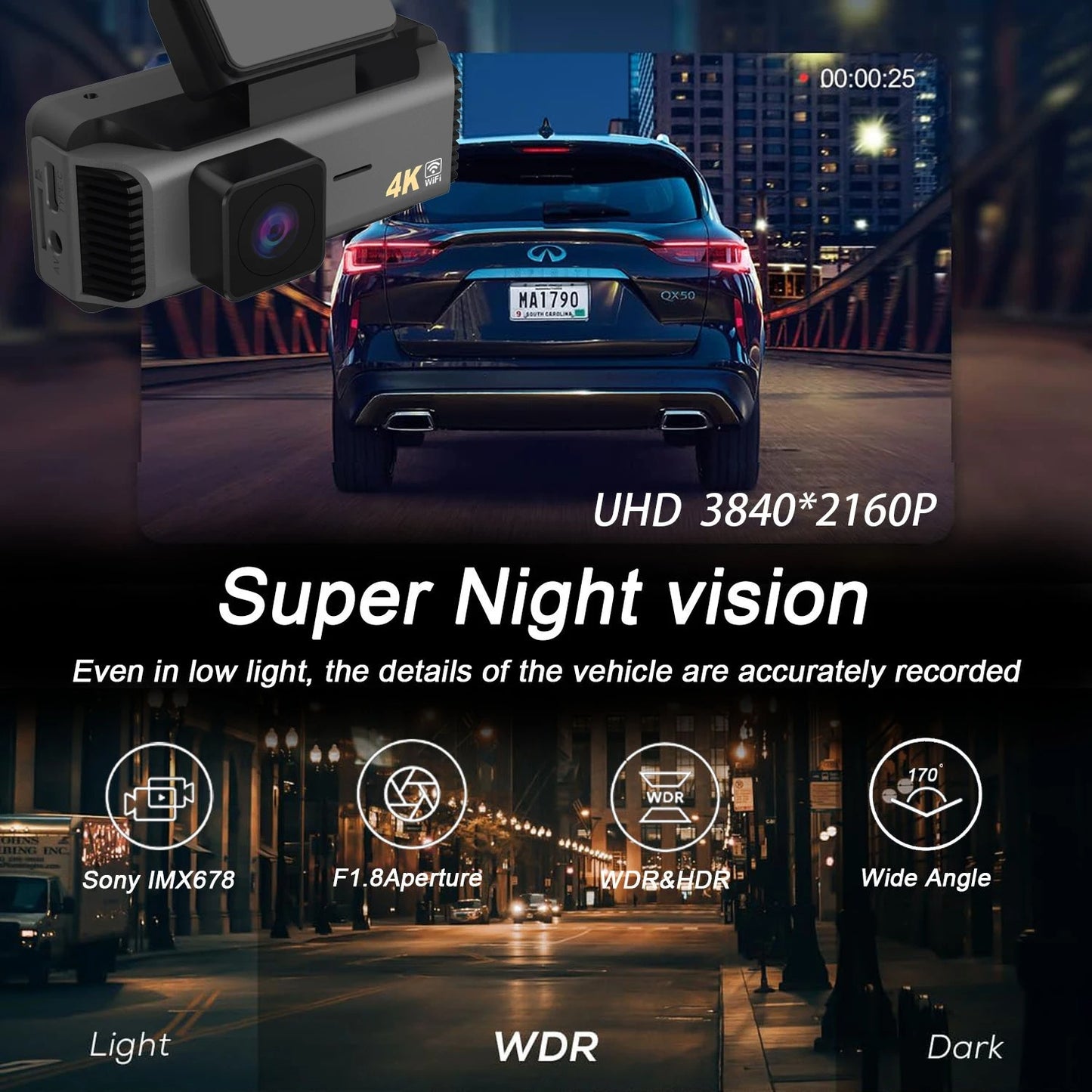 DriveGuard Ultra 4K Smart Dash Cam