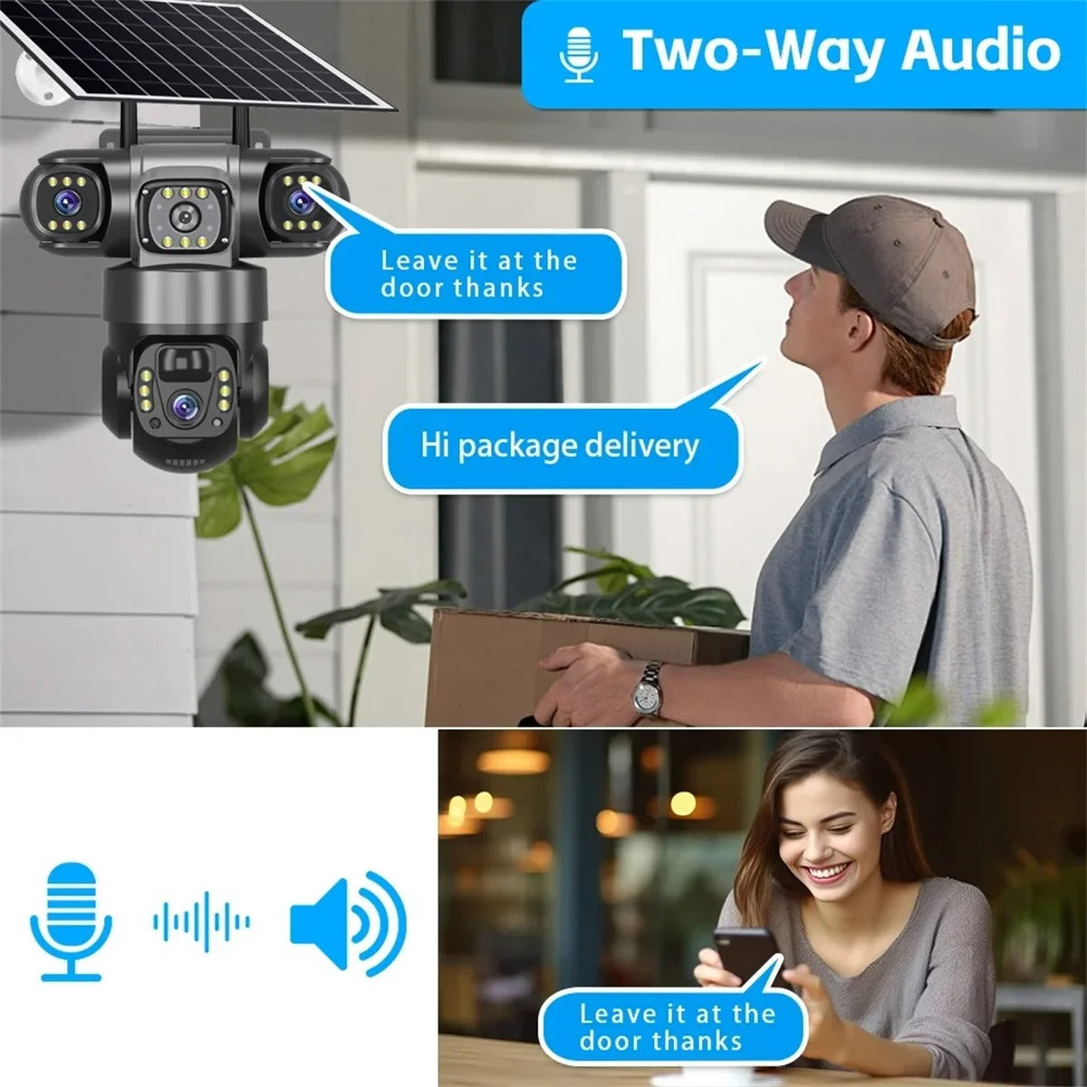TriGuard SolarVision 8K AI Security Camera