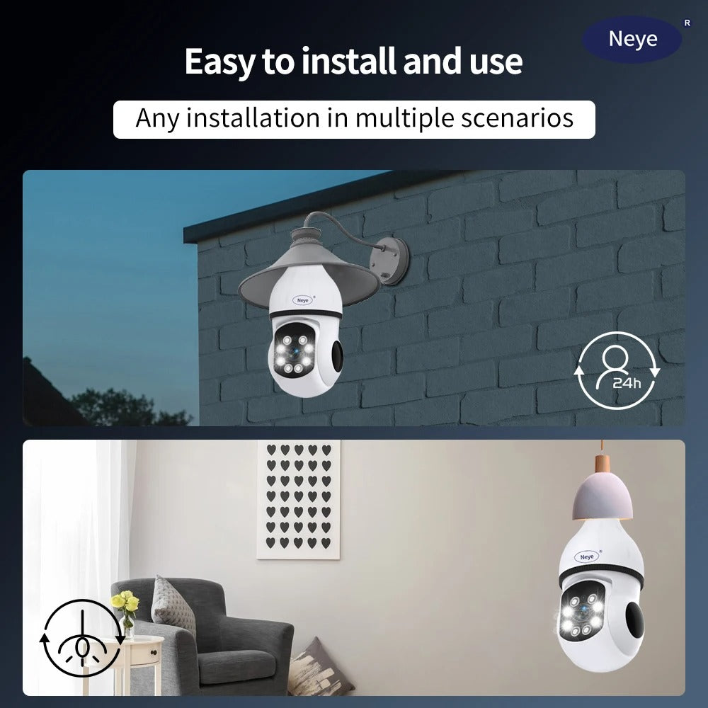 LumaGuard 360 AI Bulb Cam