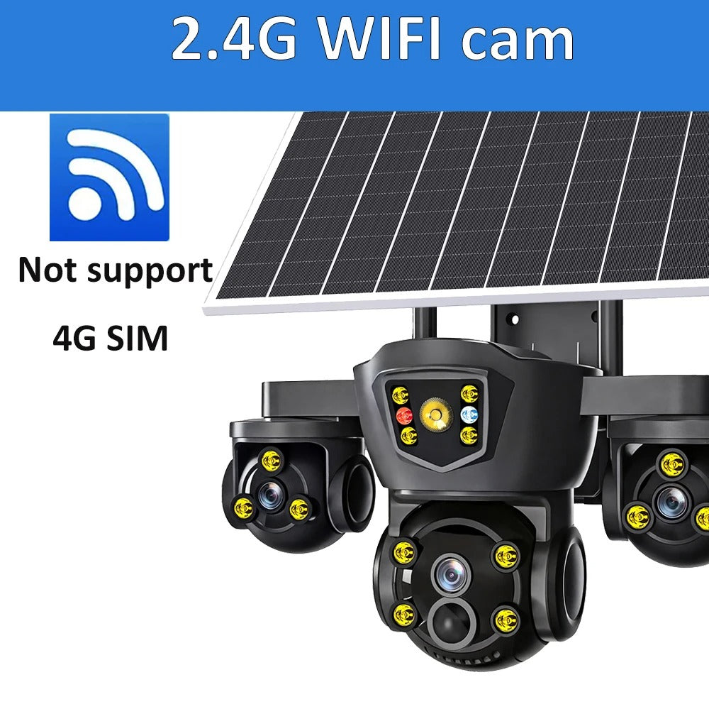 SolarGuard 360™ Pro Triple-Lens Security Camera