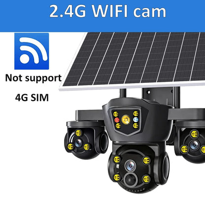 SolarGuard 360™ Pro Triple-Lens Security Camera
